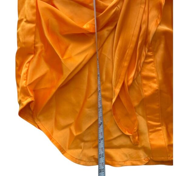 RIVIR Dress Women's Size Medium Orange - Picture 6 of 9